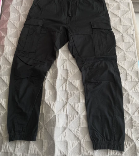 hm抽绳工装裤男  hm男工装裤，175/...