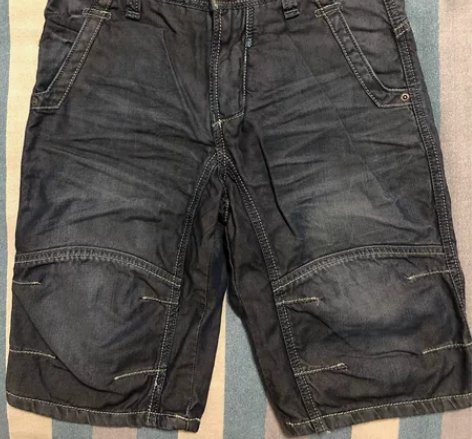 杰克琼斯牛仔短裤,男款,蓝灰色,165/7...