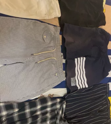 ※gxgjeans男装夏裤子男条纹休闲五分...