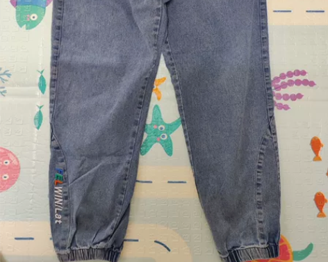 男士休闲牛仔裤松紧腰系绳 基本都能穿  尺...