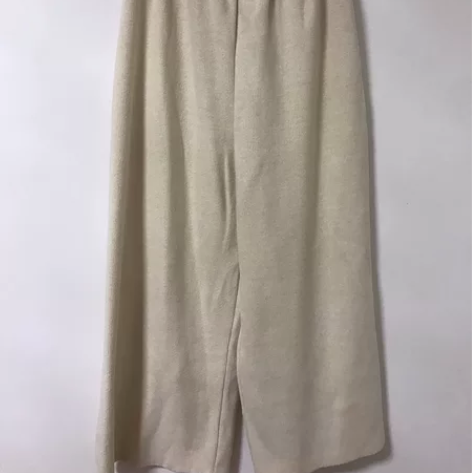 全新 秋冬米白色针织阔腿裤宽松休闲长裤女 ...