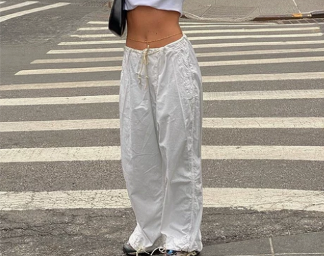 #FabGirls# 西海岸大口袋抽绳低腰...