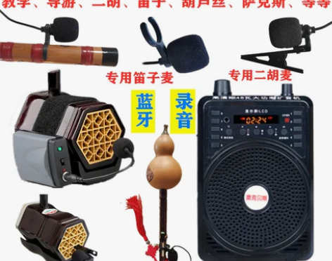 二胡笛子葫芦丝萨克斯口琴萧乐器专用无线音响...