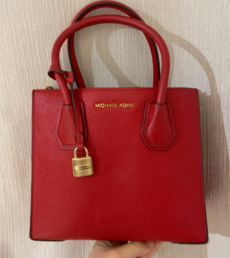 MK mercer方包 正品 小号红色杨幂...