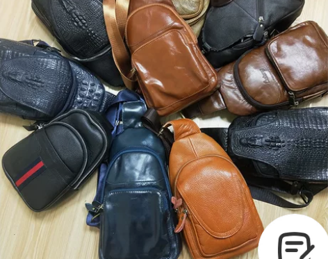 男士胸包代工厂亏本清仓特价处理商场撤柜外贸...