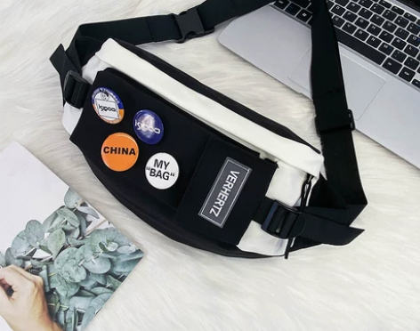 ?【乐活价】ins潮牌胸包男休闲日系单肩包...