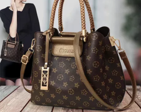 真软皮高级女士包包2021新款女士手提包简...