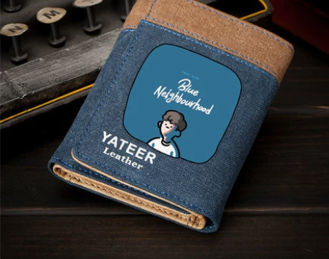 钱夹钱包特洛耶希文青少年中学生钱包男潮牌多...