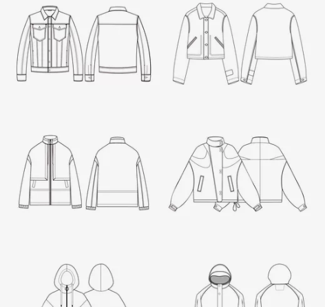 服装款式图代画设计 根据难易程度定价 (绘...