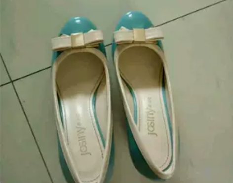 卓诗尼春秋季漆皮高跟女蝴蝶结浅口单鞋 图片...