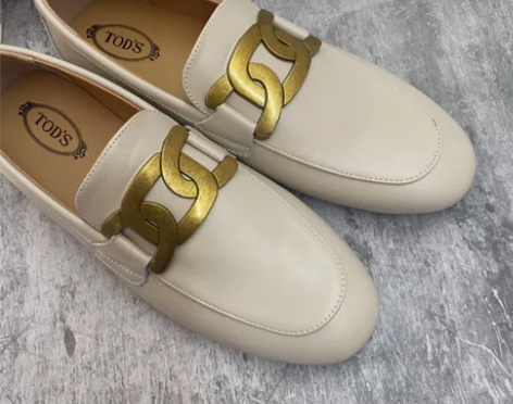 TOD’s平底单鞋一脚蹬懒人鞋真皮女鞋乐福...