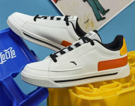 安踏男鞋板鞋男春秋低帮男款白色运动休闲鞋子...