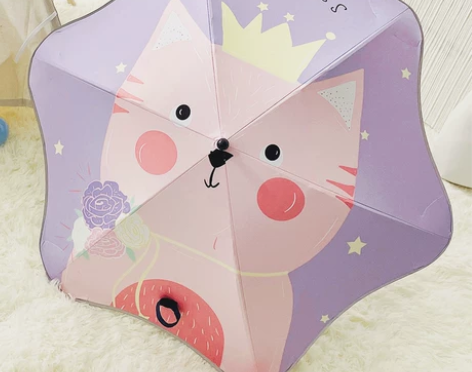 艺猫儿童雨伞折叠圆角全自动晴雨两用男童女孩...