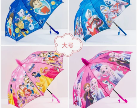 儿童卡通防水套雨伞男女小孩幼儿园小学生公主...
