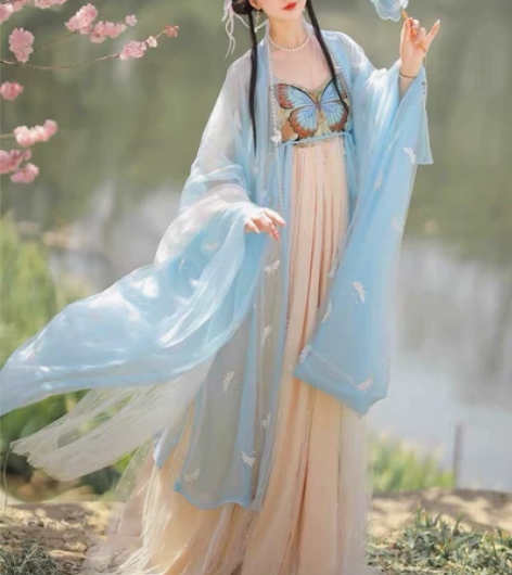 裳云兮裳云兮原创汉服女【玉蝶】清新诃子裙大...