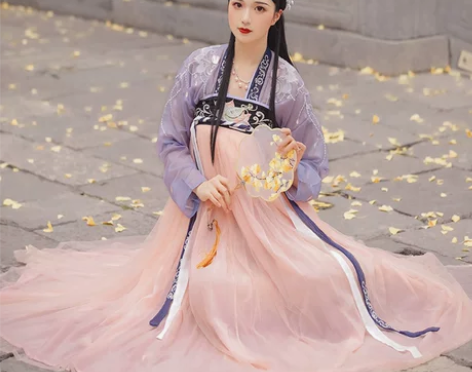 裳云兮【梦弦音】一片式唐制齐胸襦裙原创绣花...