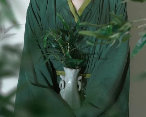 汉服绿色汉服女夏季中国风直裾古装魏晋古风改...