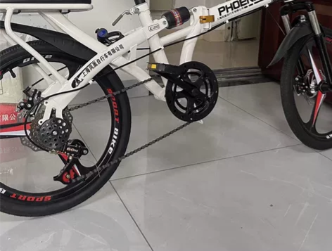 凤凰折叠自行车女士式22英寸成年超轻单变速...