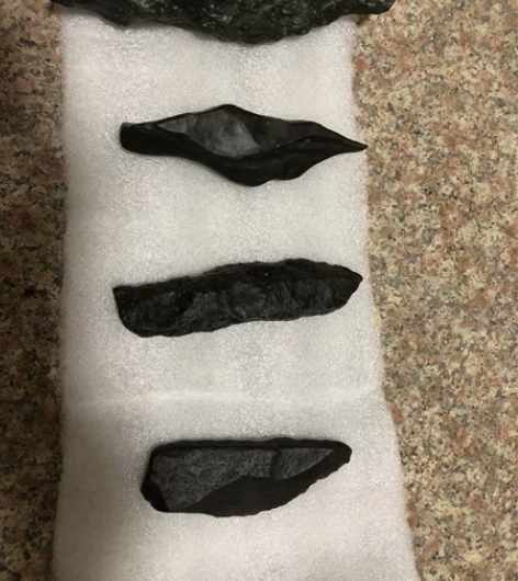 石器时代，戈壁泥石石器一组四枚、把玩件、大...