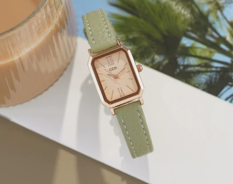 【狂欢价】罗勒绿手表女轻奢小众女士女款学生...
