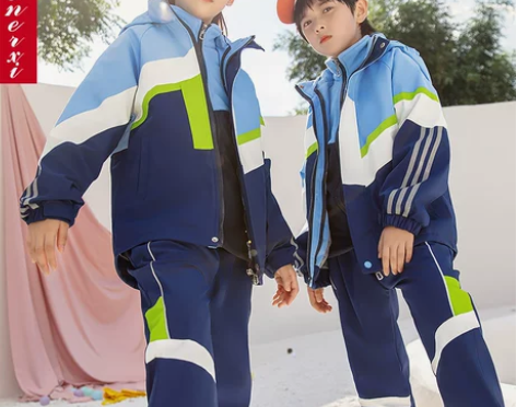 小学生校服秋季冲锋衣加绒三件套儿童班服运动...