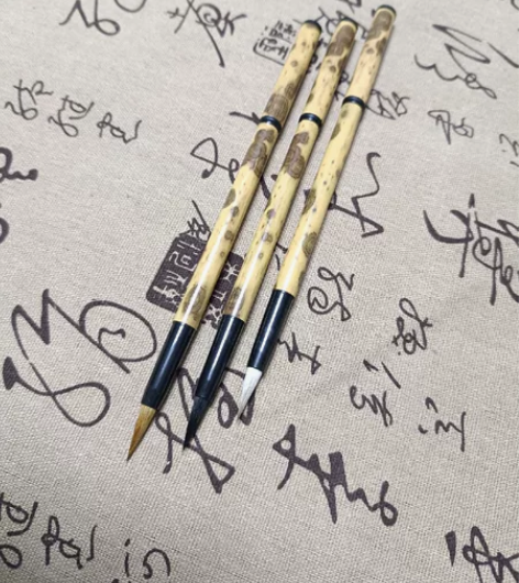 小楷行囊毛笔3支，便携式毛笔，腰力好，蓄墨...