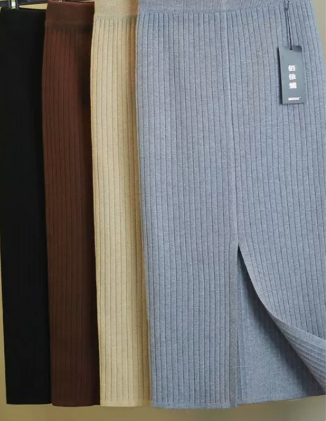 一步裙 短裙一步裙针织半身裙秋冬女中长款包...