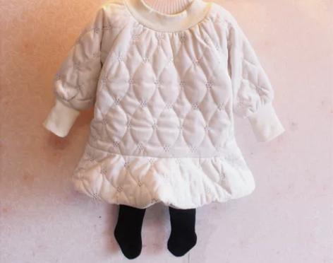 2020秋冬女宝宝女童加绒休闲公主风裙连衣...