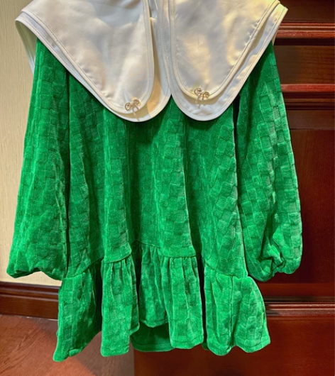 140号公主风 大领洋气裙！女童！加绒的！...