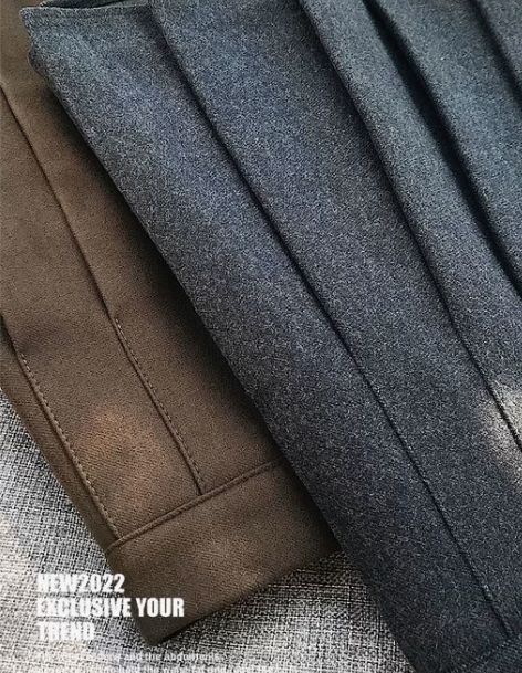 灰色黑色半身裙加厚a字短裙裤