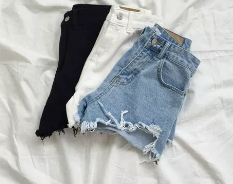 牛仔短裤女夏2018新款高腰宽松韩版学生原...