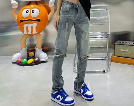 XINYINSU新因素美式破洞牛仔裤ins...