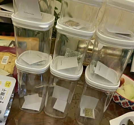 【6个装】密封罐食品级塑料收纳盒密封盒透明...