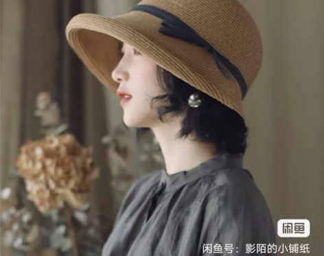 赫本风遮阳帽女可折叠   盆帽文艺渔夫帽子...