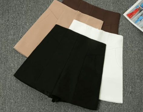2018年韩版A字高腰阔腿短裤靴裤女春秋新...