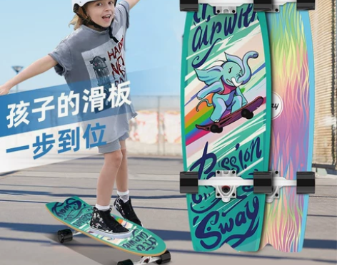 斯威滑板 6一12岁儿童初学者10岁以上男...