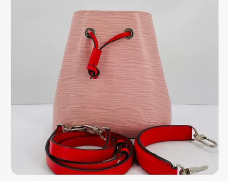 ?LV 99新 路易威登 红粉拼色水波纹小...