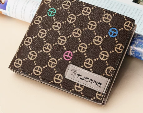 啄木鸟简约女士薄钱包短款两折学生零钱夹头层...