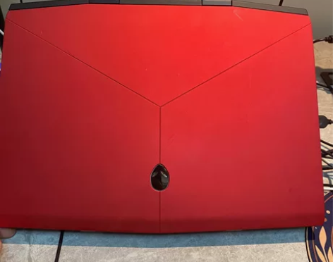 自用外星人笔记本，配置如图，星云红，8成新...