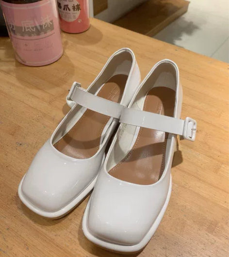 方头粗中跟玛丽珍鞋3078  码数 36-...