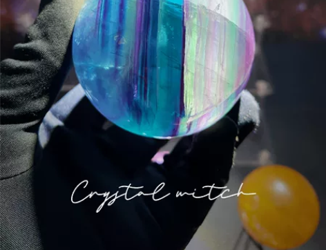 海底世界?天然梦幻紫蓝绿萤石球 这颗实物偏...