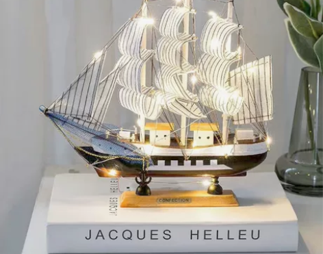 【清仓处理】一帆风顺帆船模型摆件客厅房间酒...