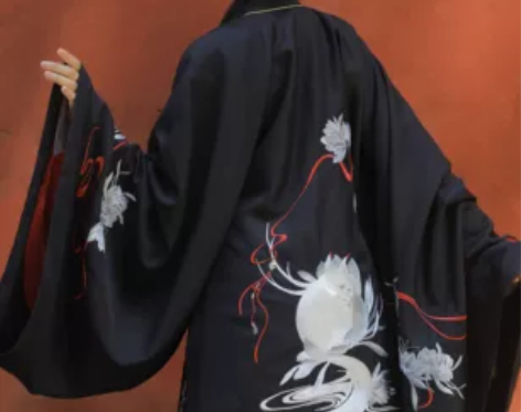 兰若庭 汉服 乘黄 明制 披风 绣花 大袖...