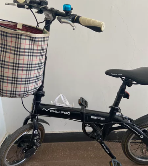 飞利浦折叠变携自行车，高低可升降，非常方便...