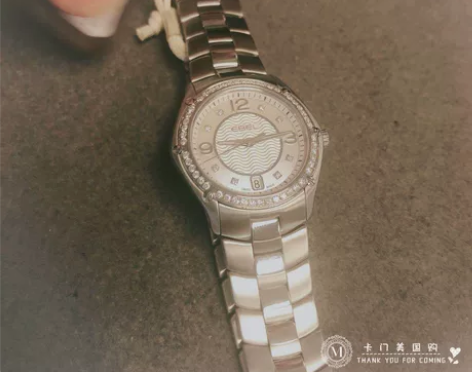 ebel玉宝银色钻石石英腕表，表盘26-2...