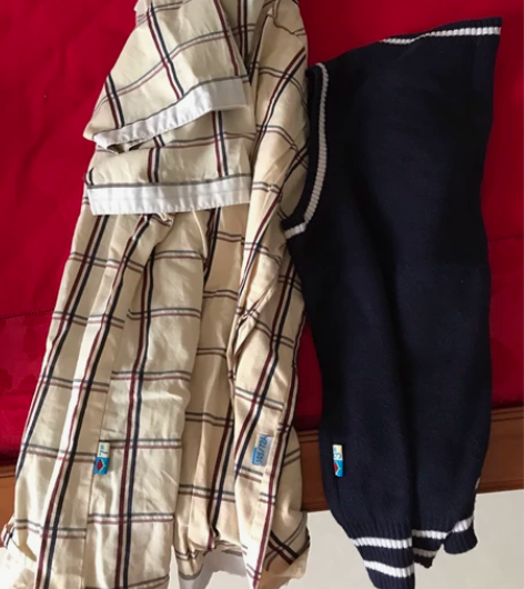 毕业季，南宁市新希望小学统一校服格子衬衫短...