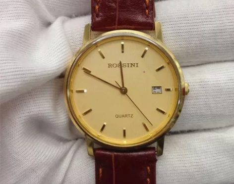 全新罗西尼古董男士手表,盘面3.4厘米带日...