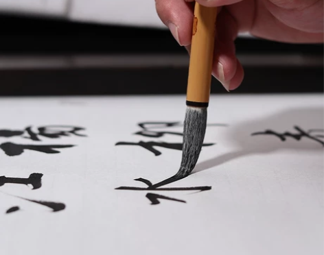 毛笔兼毫柳体书法专业七紫三羊中楷练字毛笔楷...