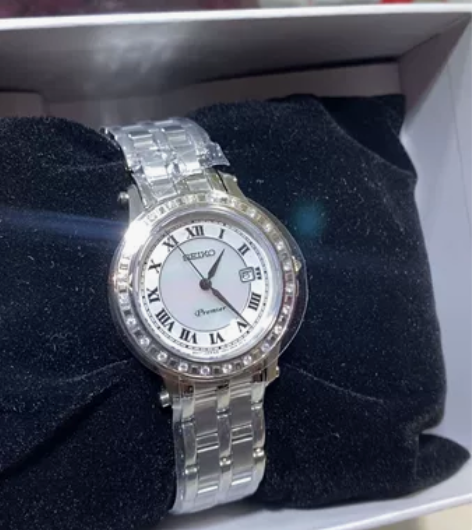 精工全钢贝母休閑优雅女装手表SXDE57J...