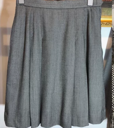 vintage古着精纺羊毛jk半身裙中古学...